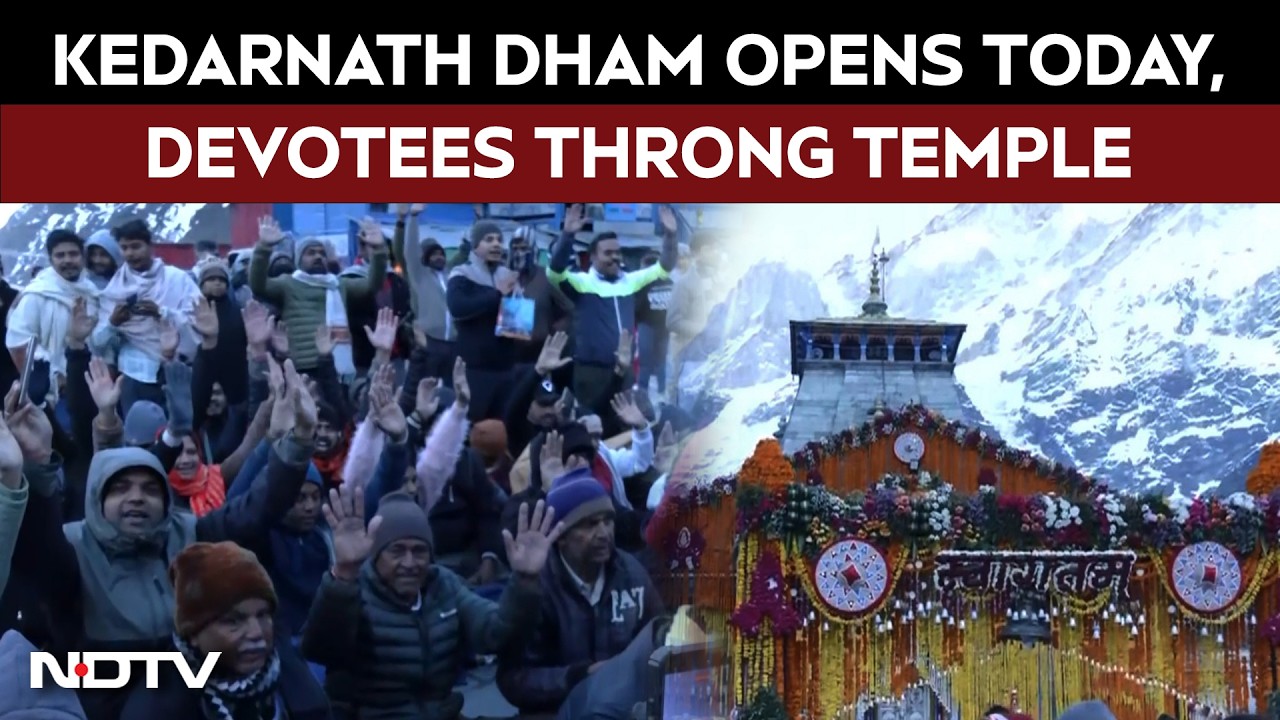 Uttarakhand News | Kedarnath Dham Kapat Open Today | Devotees Throng Temple Amid Snow