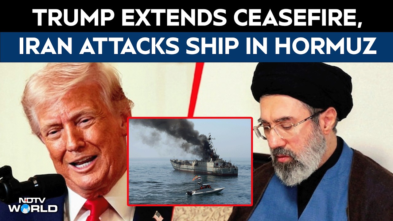 US Iran Ceasefire | Trump Extends Ceasefire, Iran Fires At Ship In Hormuz Hours After Annoucement