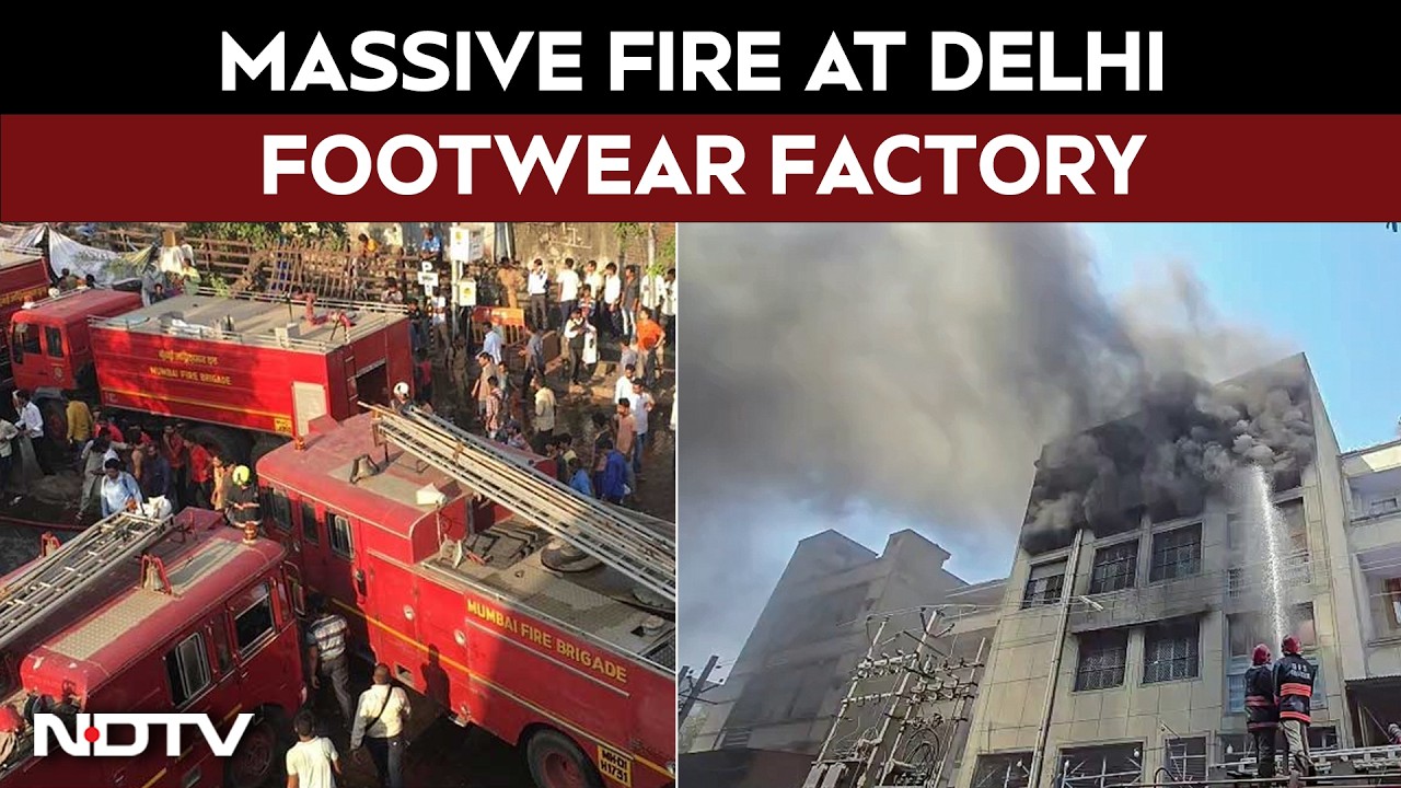 Massive Fire At Delhi Footwear Factory, No Casualties Reported