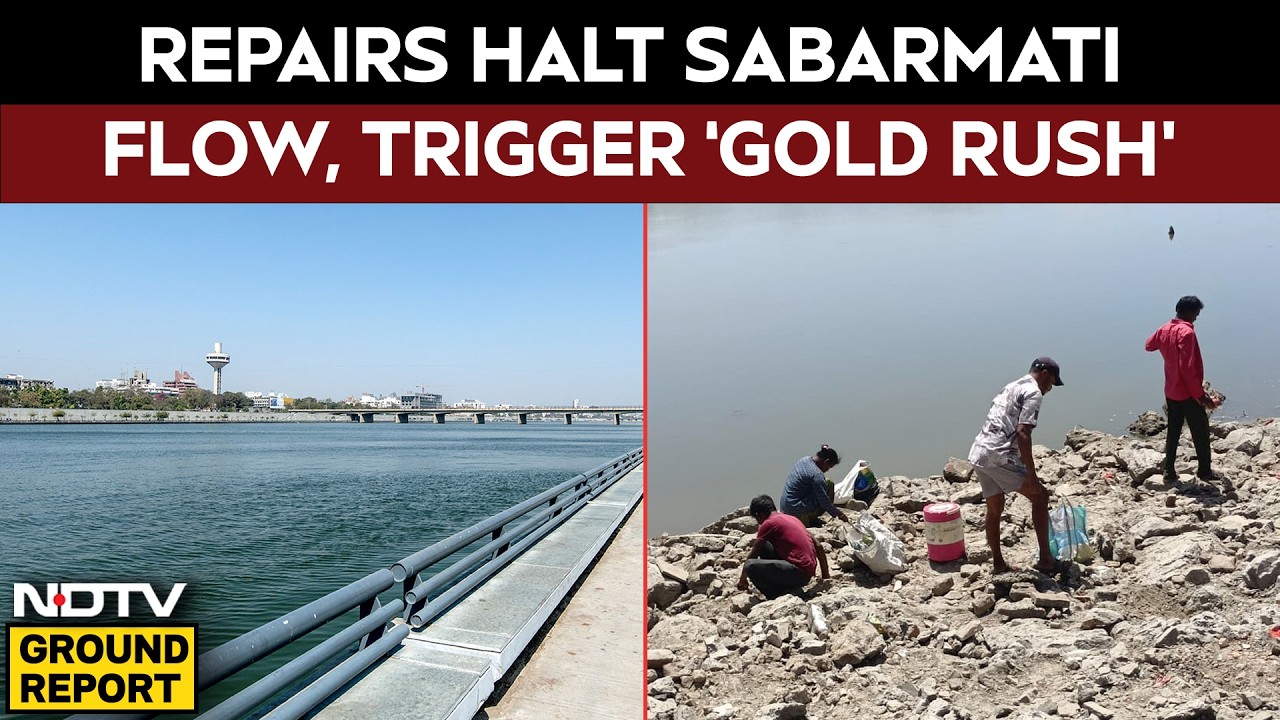Video : Sabarmati's Flow Halted For Repairs, Sparking An Unprecedented 'Gold Rush'