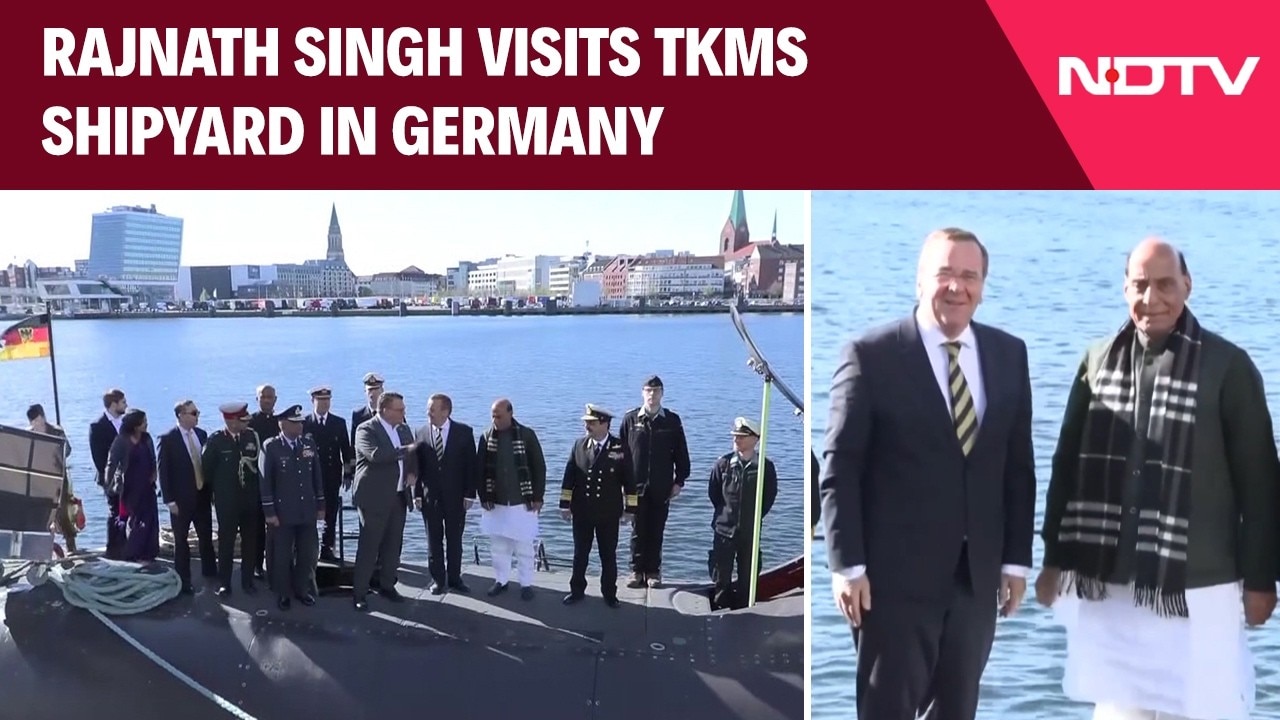 Rajnath Singh Visits TKMS Shipyard, Boards Type 212 Class Submarine In Germany