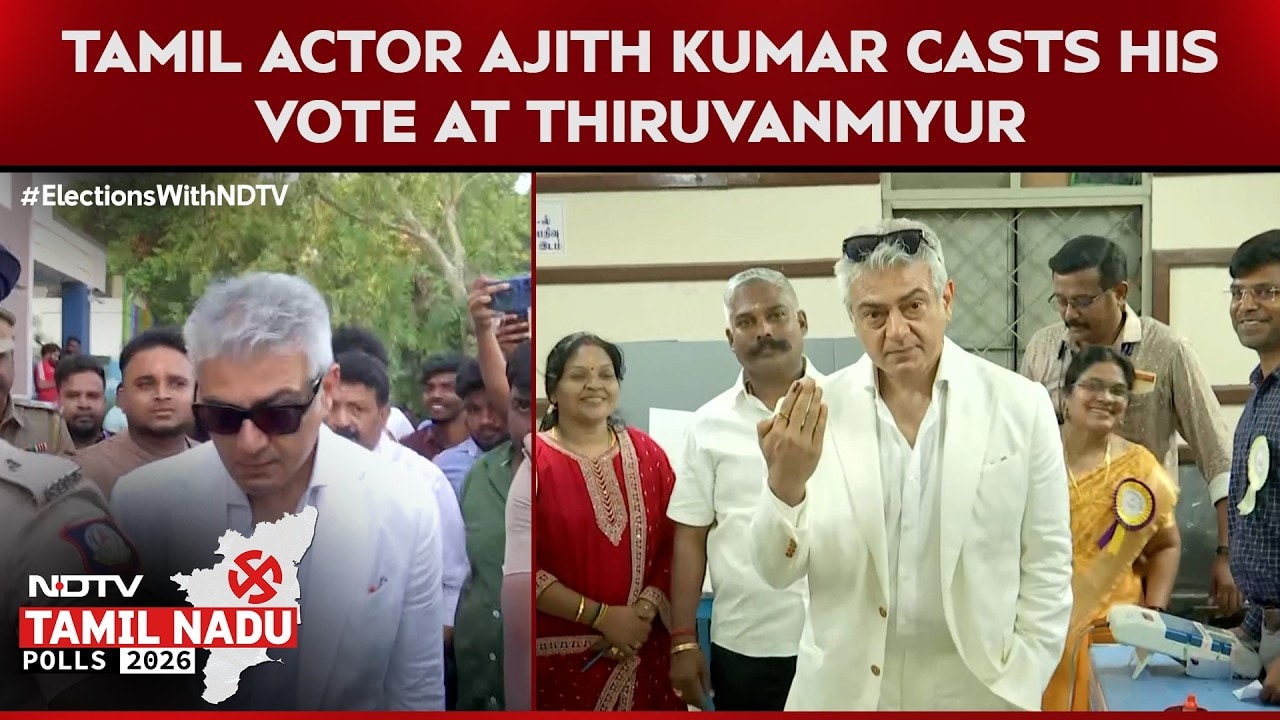 Tamil Nadu Elections | Tamil Actor Ajith Kumar Casts His Vote At Thiruvanmiyur