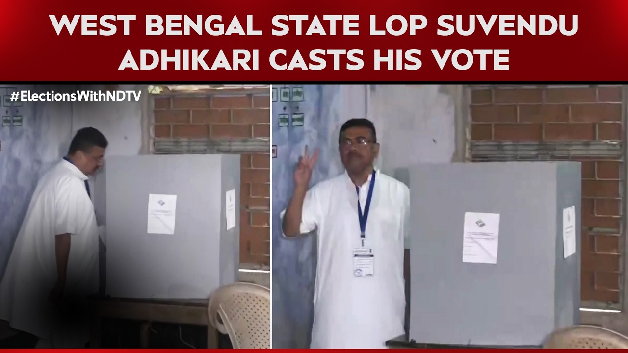 West Bengal Elections | State LoP Suvendu Adhikari Casts His Vote