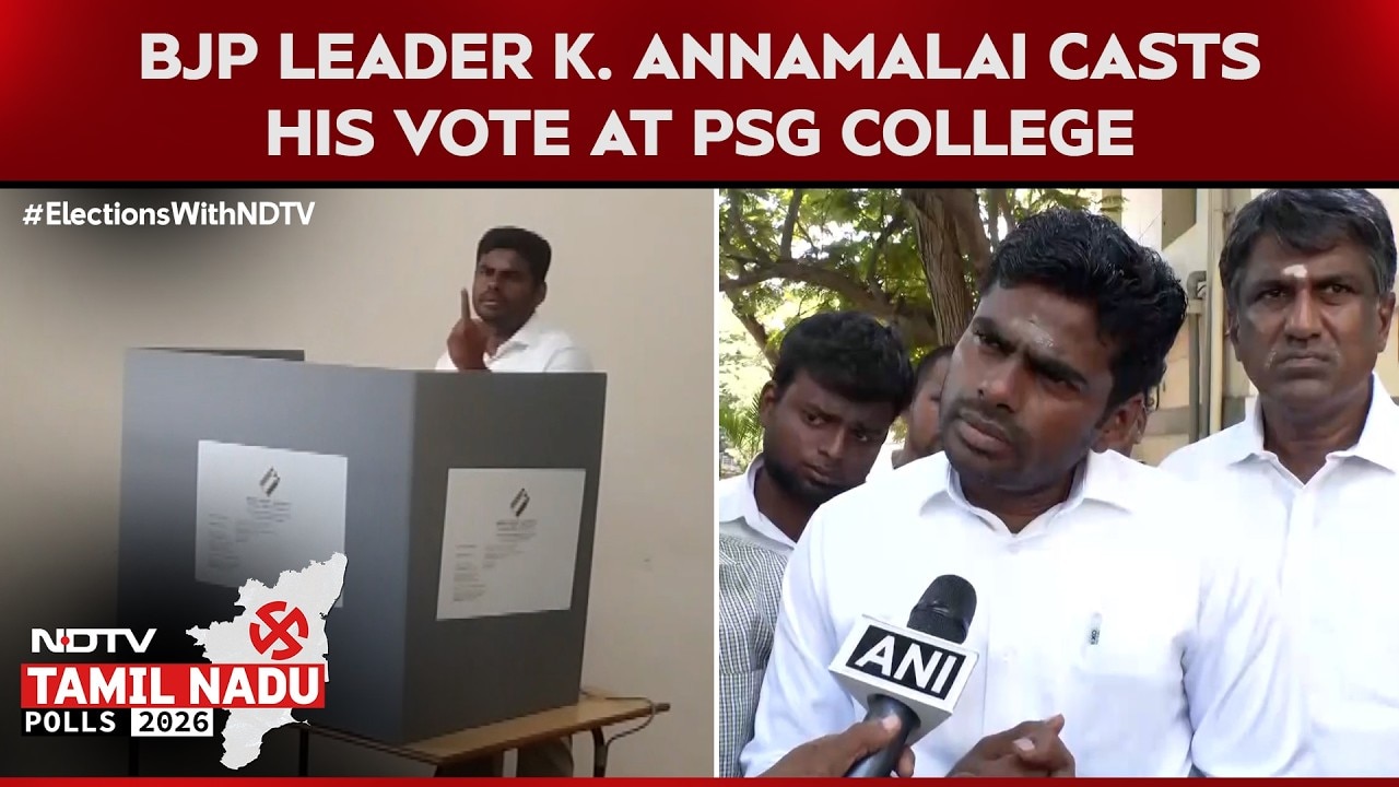 Tamil Nadu Polls | BJP Leader K. Annamalai Casts His Vote At PSG College Of Arts & Science