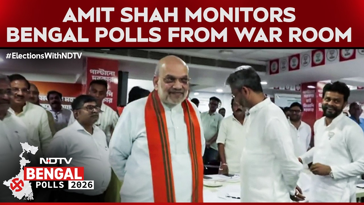 Amit Shah Monitors Bengal Polls from War Room Amid Violence Reports