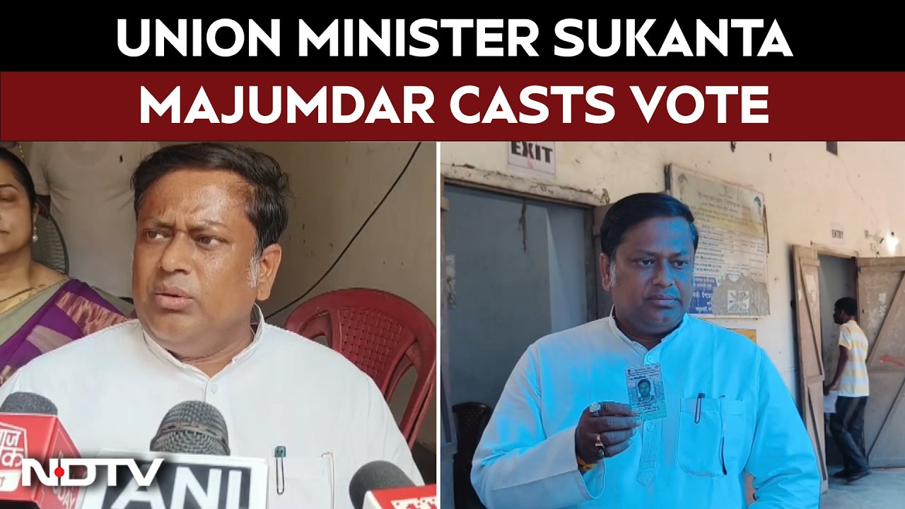 Bengal Election Voting | Union Minister Sukanta Majumdar Casts Vote With Family
