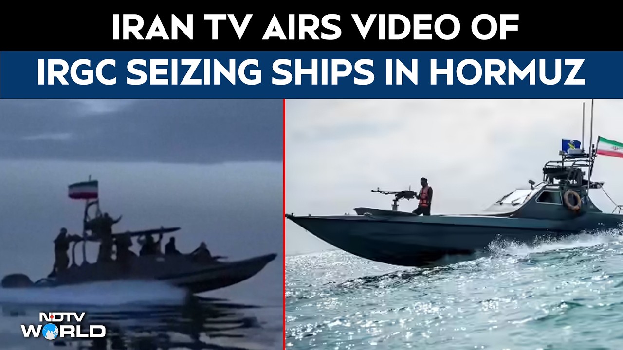 Iran Seizes Ships in Hormuz | Dramatic Video Shows Armed Boarding Amid US Tensions