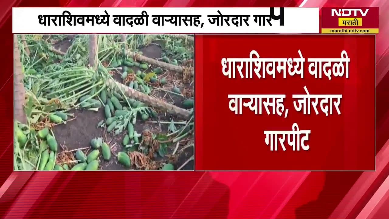 Dharashiv Unseasonal Rain| धाराशिवमध्ये वादळी वाऱ्यासह, जोरदार गारपीट