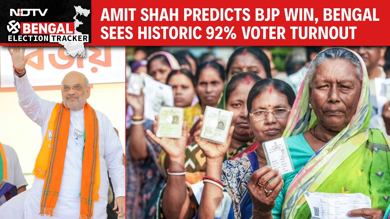 West Bengal Poll 2026 | HM Amit Shah Predicts BJP CM, Agnimitra Paul Car Attack & Record 92% Turnout
