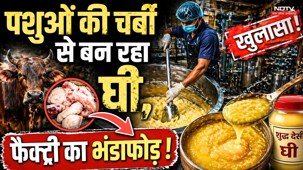 Khandwa Fake Ghee Factory: Animals की चर्बी से बन रहा घी, फैक्ट्री का भंडाफोड़!