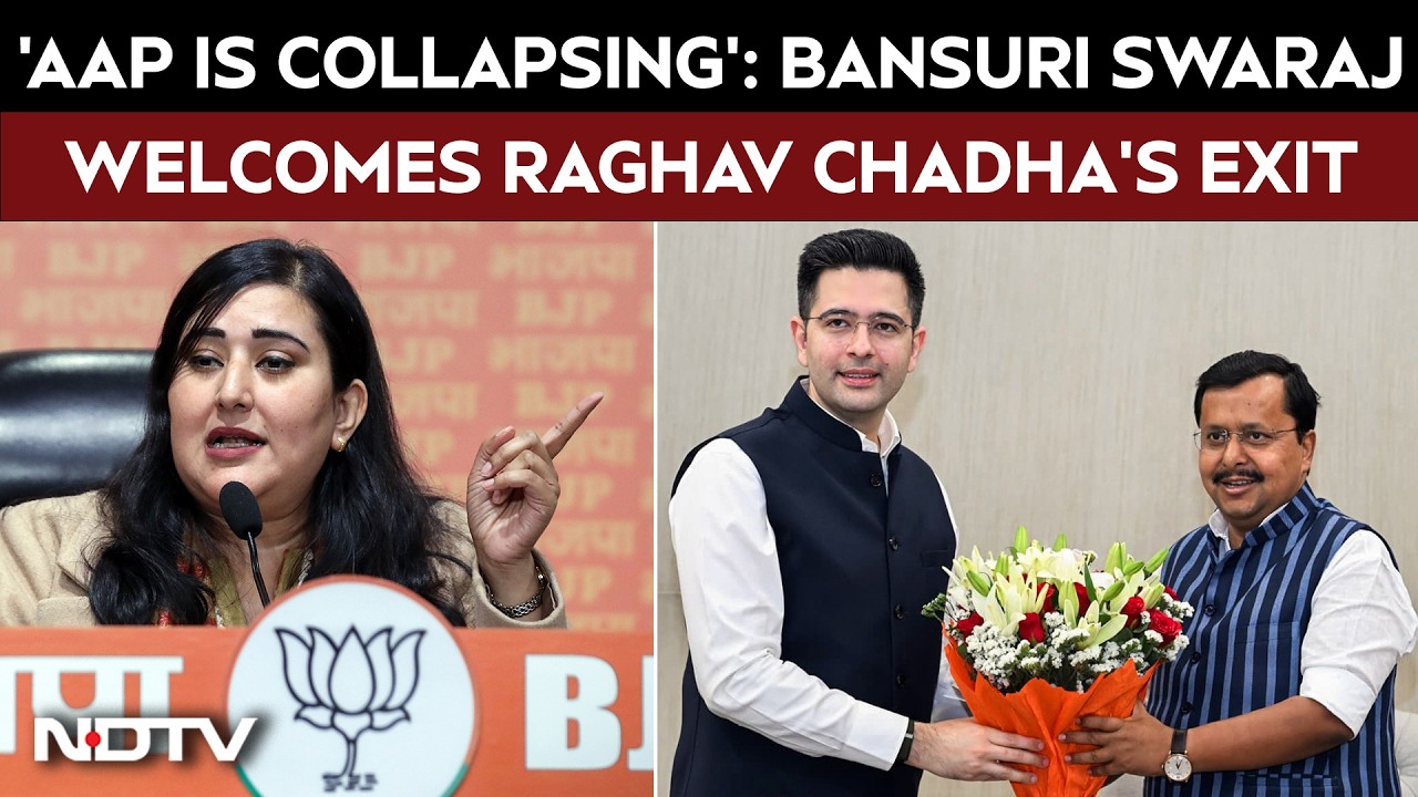 Raghav Chadha News | 'AAP Is Crumbling': Bansuri Swaraj Reacts To Raghav Chadha Joining BJP