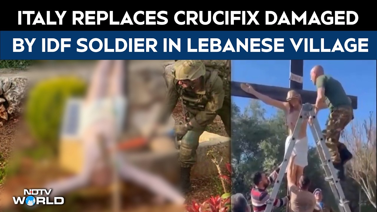 Lebanon News | Italy Replaces Crucifix Damaged By Israeli Soldier In Lebanese Village