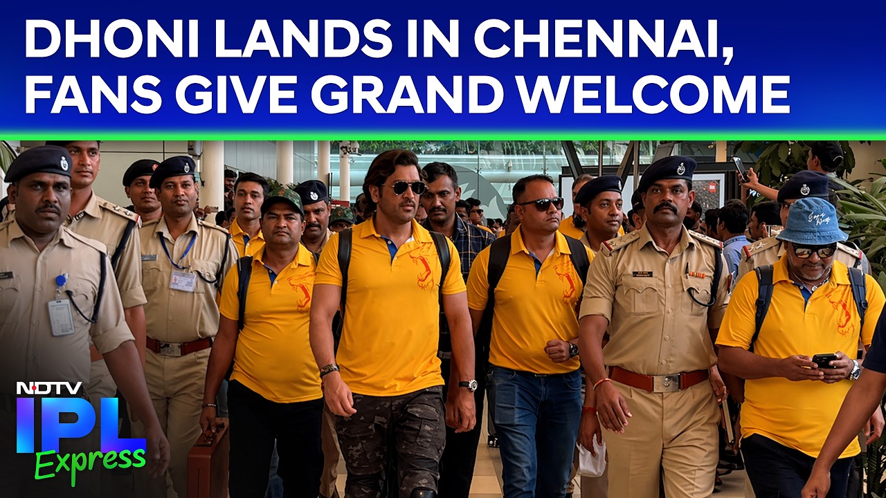 IPL 2026: MS Dhoni With CSK Land in Chennai, Fans Give Grand Welcome