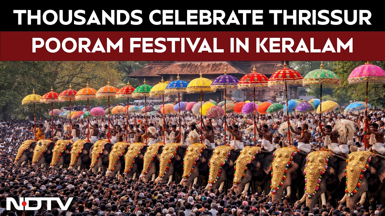 Thrissur Pooram Festival: Devotees Gather At Keralam’s Vadakkunnathan Temple To Celebrate