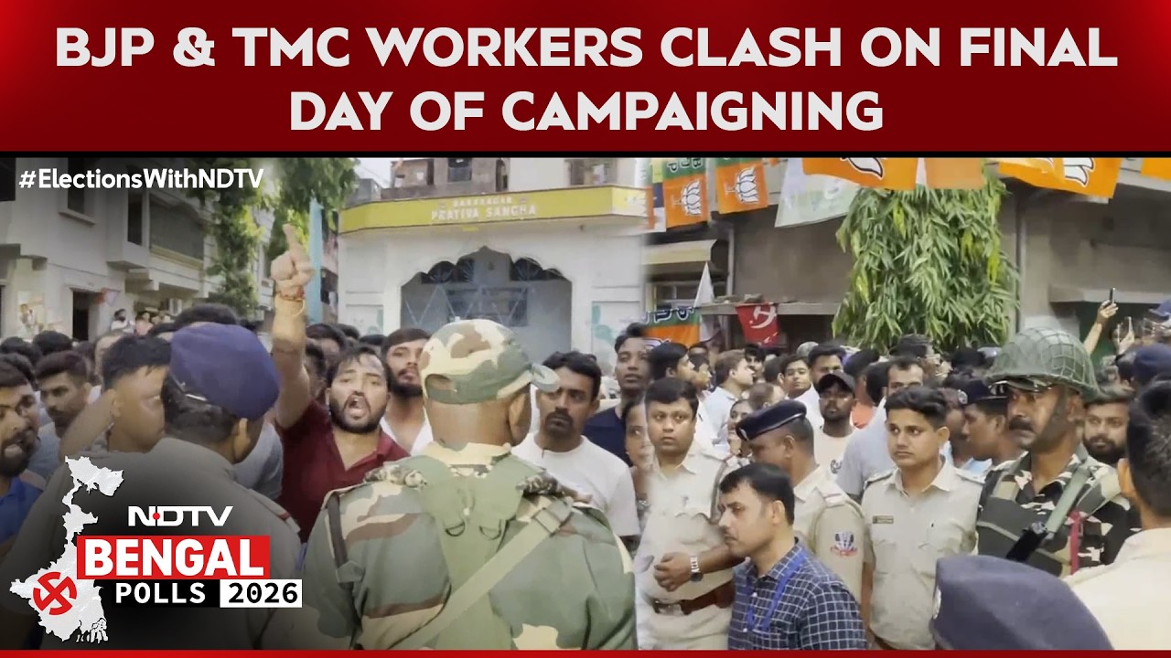 Clash Erupts Between TMC & BJP Workers In Baranagar As Phase 2 Polling Campaign Ends