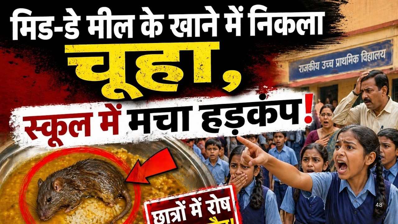 Alwar में Mid-Day Meal के खाने में निकला चूहा, School में मचा हड़कंप! | Latest News