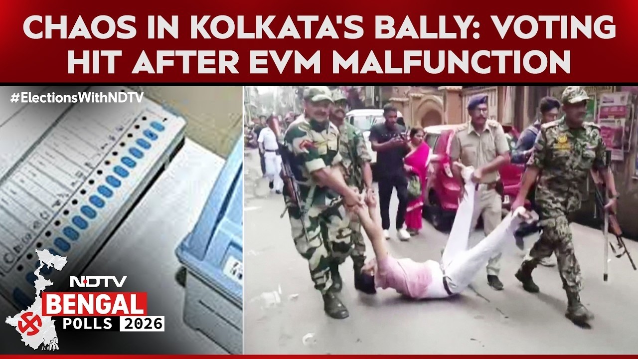West Bengal Polling | Chaos in Kolkata's Bally: Voting Hit After EVM Malfunction