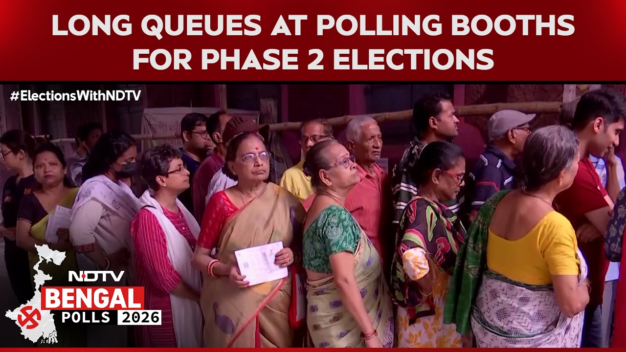West Bengal Elections 2026 | People Stand In Long Queues At The Polling Booths