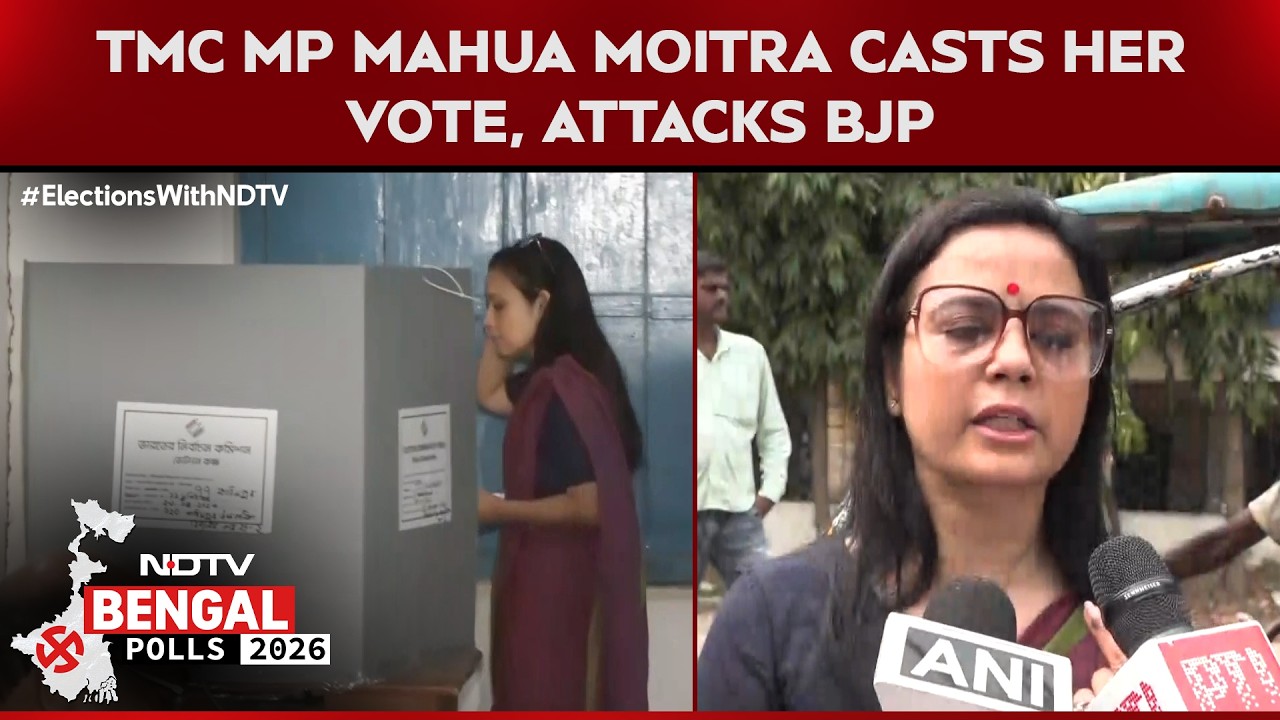 West Bengal Assembly Elections 2026: TMC MP Mahua Moitra Casts Her Vote, Attacks BJP