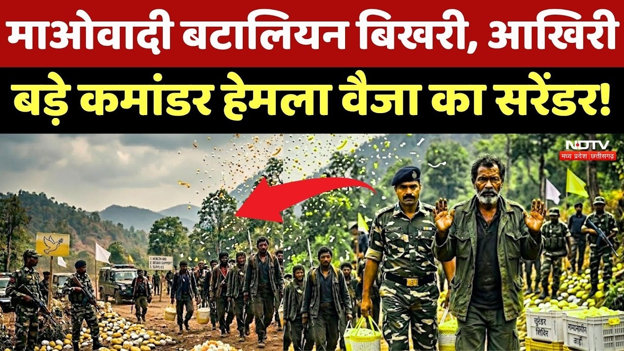 Naxalite Hemla Vaija Surrender: दंडकारण्य में माओवाद का अंत? कमांडर हेमला वैजा का सरेंडर | NDTV MPCG