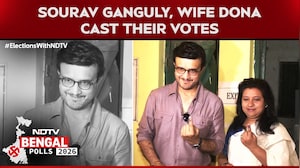 Sourav Ganguly, Wife Dona Cast Their Votes At A Polling Booth In West Bengal