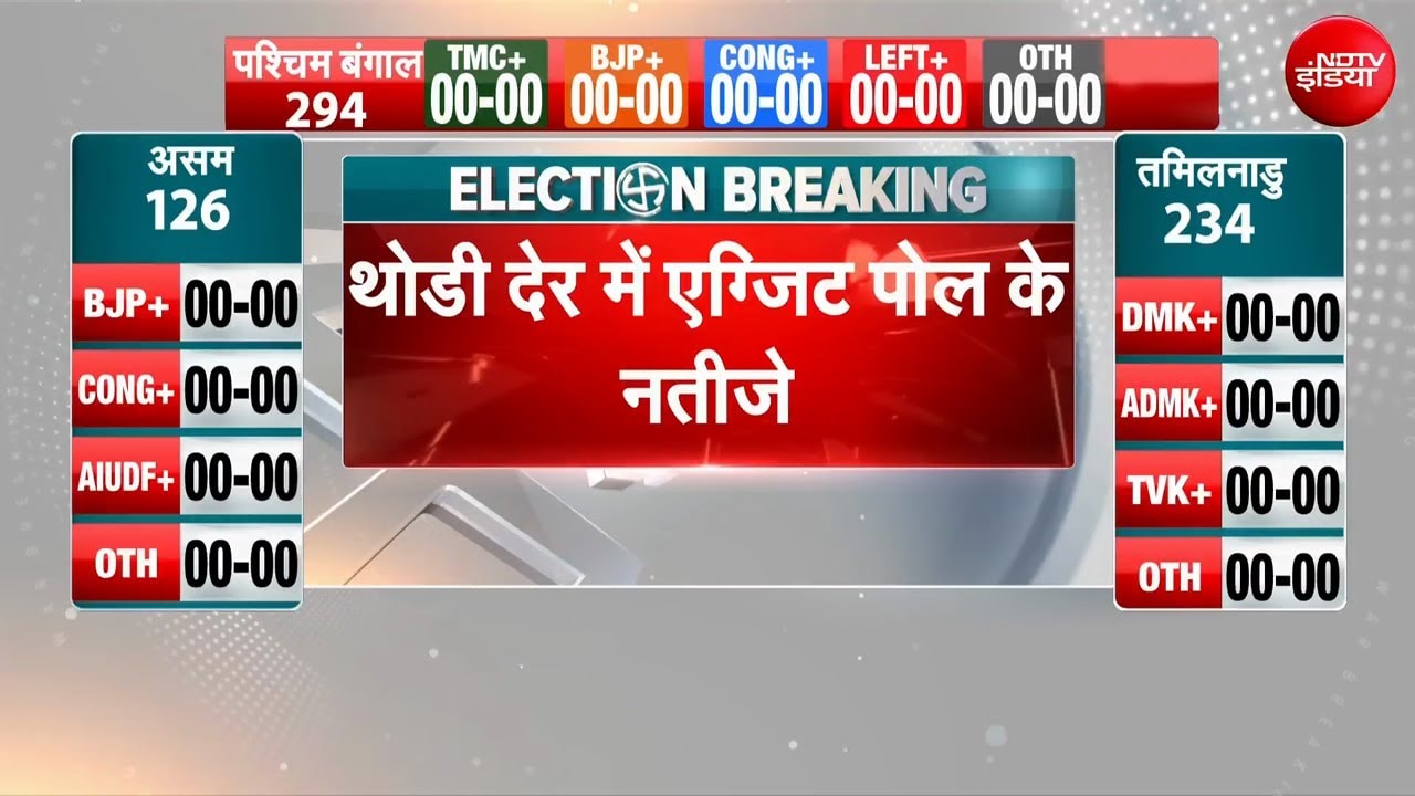 Exit Poll 2026: पांच राज्यों के सबसे सटीक एग्जिट पोल का आगाज, देखते रहे NDTV India | Bengal Elections