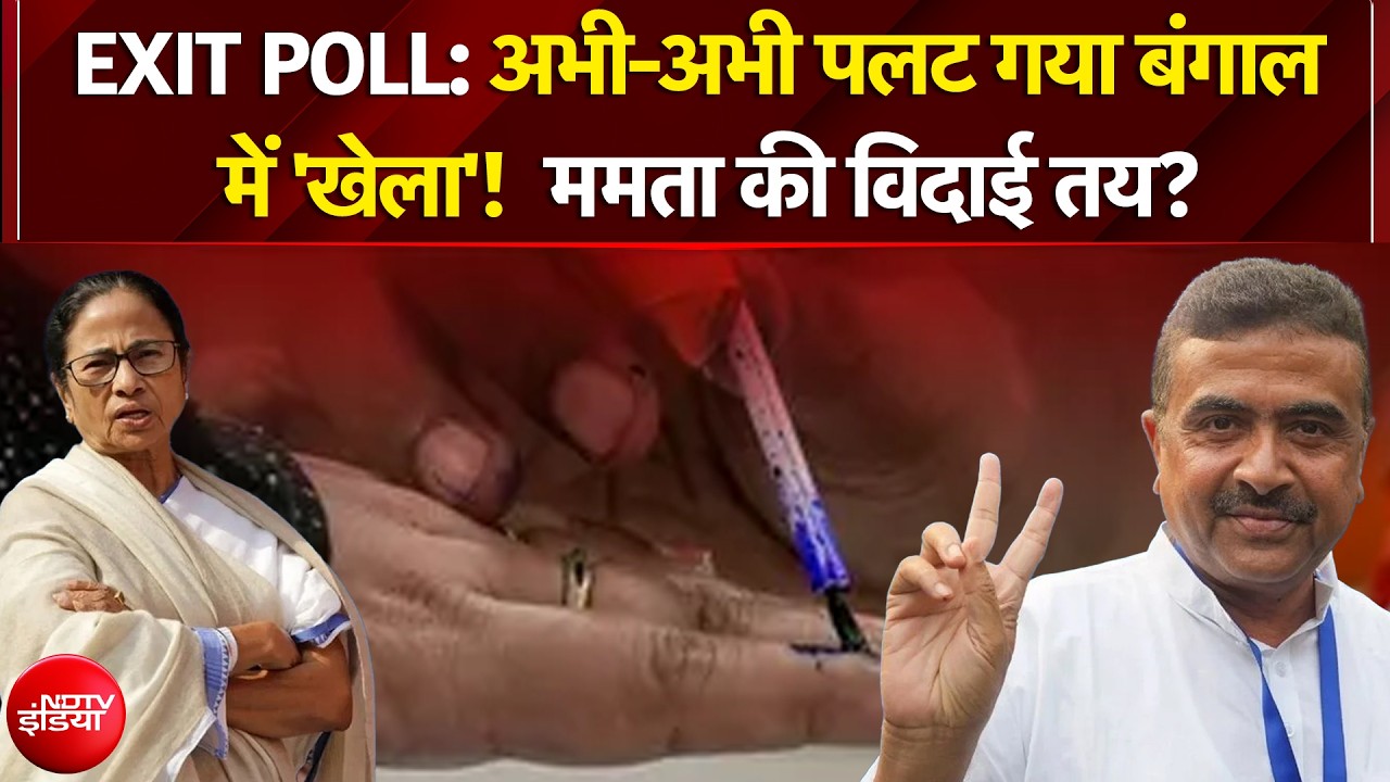 Bengal EXIT POLL: अभी-अभी पलट गया बंगाल में 'खेला'!  ममता की विदाई तय? | BJP Vs TMC | Breaking News