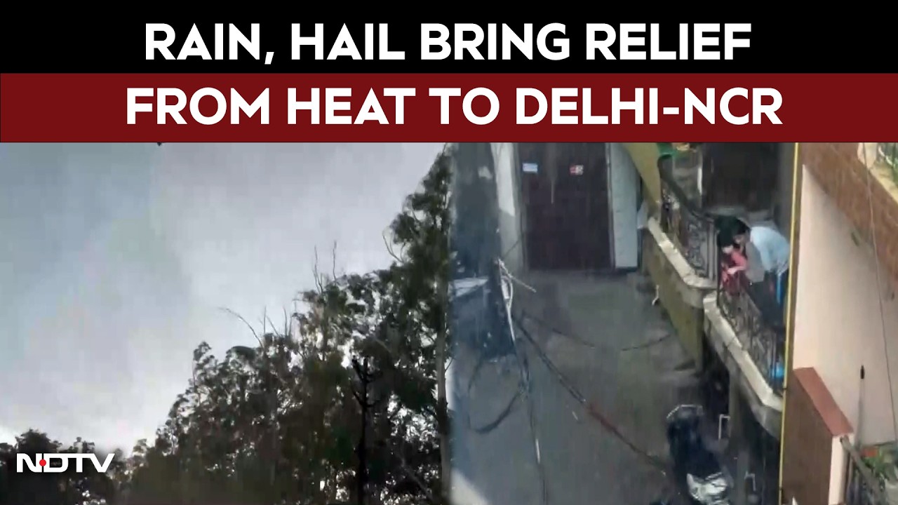 Delhi Rain News | Rain, Hail Bring Relief From Heat To Delhi-NCR