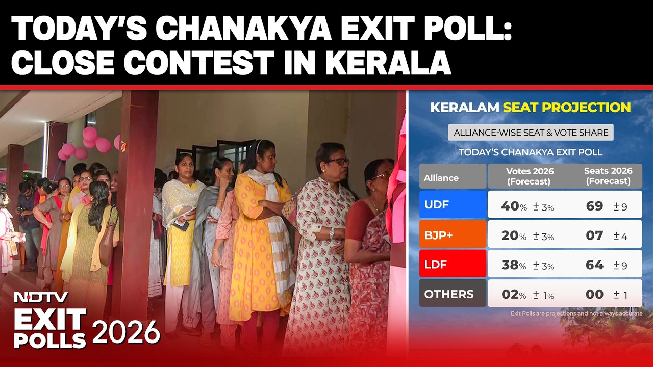 Today's Chanakya Exit Polls Data: Close Contest In Kerala, UDF With Slight Edge