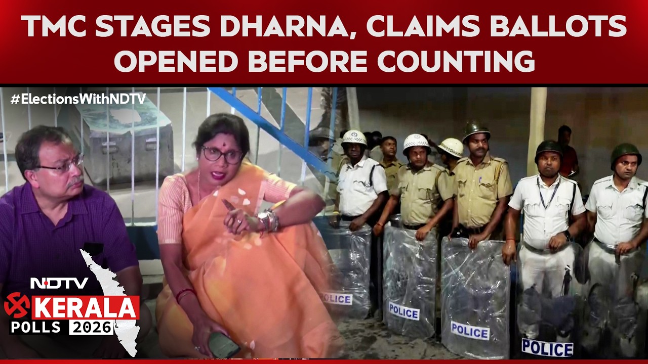 West Bengal Elections | TMC Stages Dharna, Claims Ballots Opened Before Counting