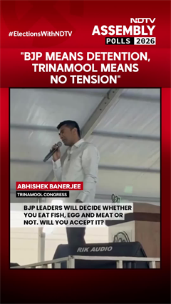 Video: 'BJP Means Detention, Trinamool Means No Tension': Abhishek Banerjee At Bengal Rally