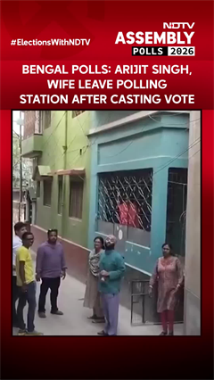 Bengal Elections 2026: Singer Arijit Singh, Wife Leave Polling Station After Casting Their Vote