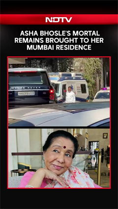 Asha Bhosle Dies | Asha Bhosle's Mortal Remains Brought To Her Mumbai Residence