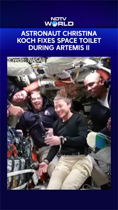 Astronaut Christina Koch Fixes Space Toilet During Artemis II