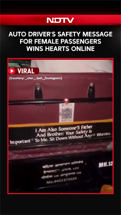 Mumbai Auto Driver's Safety Message For Female Passengers Wins Hearts Online