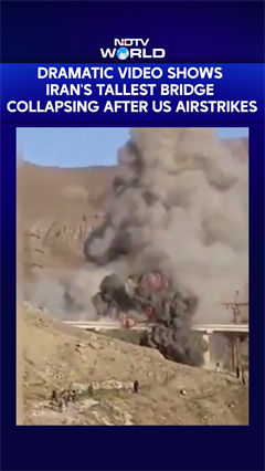 Iran's Tallest Bridge Collapses After Strikes, Trump Says 'More To Follow'