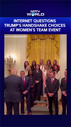 Video: Social Media Reacts To Trump Greeting Men At Women's Tennis Team Event