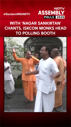 West Bengal Polls 2026 | ISKCON Monks Head To Polling Booth With 'Hare Ram Hare Krishna' Chants