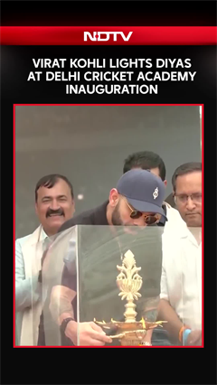 Virat Kohli Lights Diyas at Delhi Cricket Academy Inauguration