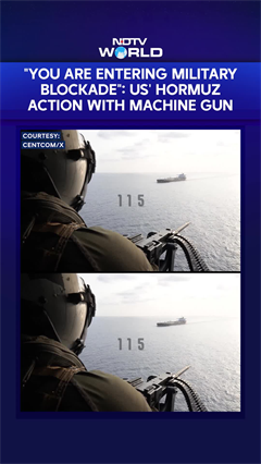 "You Are Entering Military Blockade": US' Hormuz Action With Machine Gun