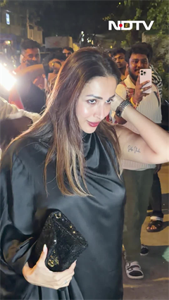 Malaika Arora Turns Heads At 50 In Chic Black Thigh-Slit Dress