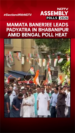 Mamata Banerjee Leads Padyatra In Bhabanipur Amid Bengal Poll Heat