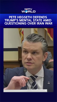 Pete Hegseth Reacts After He's Asked If Trump Is Mentally Stable During Public Hearing On Iran War