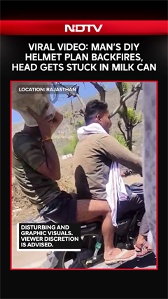Video: Viral Video: Rajasthan Man Uses Large Milk Can To Cover Head In Scorching Sun. This Happens Next
