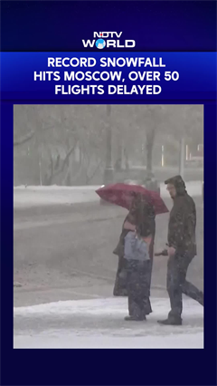 Record Snowfall Hits Moscow, Over 50 Flights Delayed