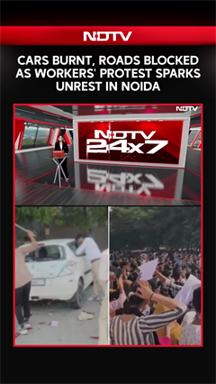Video: Noida News | Cars Burnt, Roads Blocked: Haryana Move Sparks Noida Workers' Protest