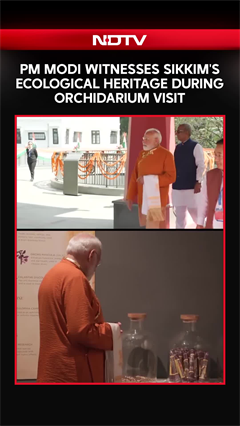 PM Modi Witnesses Sikkim&rsquo;s Ecological Heritage During A Visit To The Orchidarium In Gangtok.