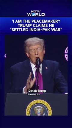 Trump Claims He "Settled India-Pak War": 'I Am The Peacemaker'