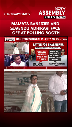 West Bengal Polls | Mamata Banerjee And Suvendu Adhikari Face Off At Bhabanipur Polling Booth