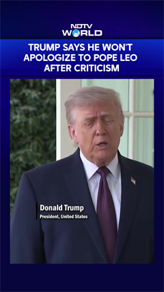 Trump Says He Won&rsquo;t Apologize to Pope Leo Over Iran War Criticisms